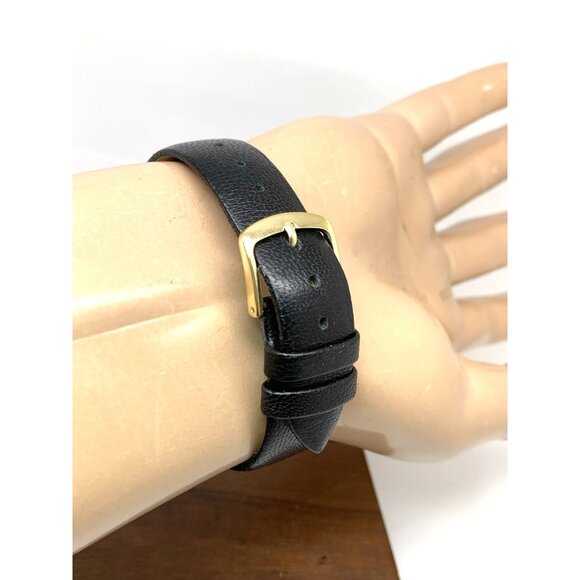 Hamilton Men's Watch Vintage Swiss Hand Wind 10k R.G.P Case Black Leather 32mm - Picture 9 of 13